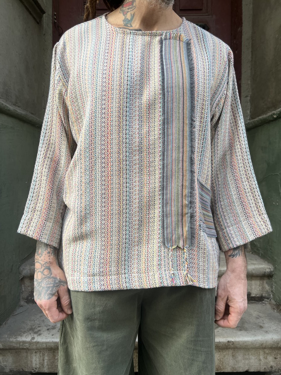 Avelon Tasarım Dokuma Erkek Bluz – %100 Pamuk, Sürdürülebilir