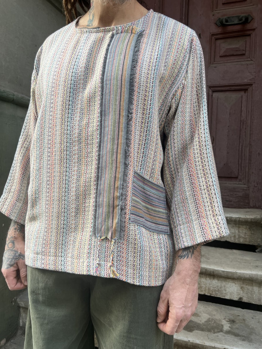 Avelon Tasarım Dokuma Erkek Bluz – %100 Pamuk, Sürdürülebilir