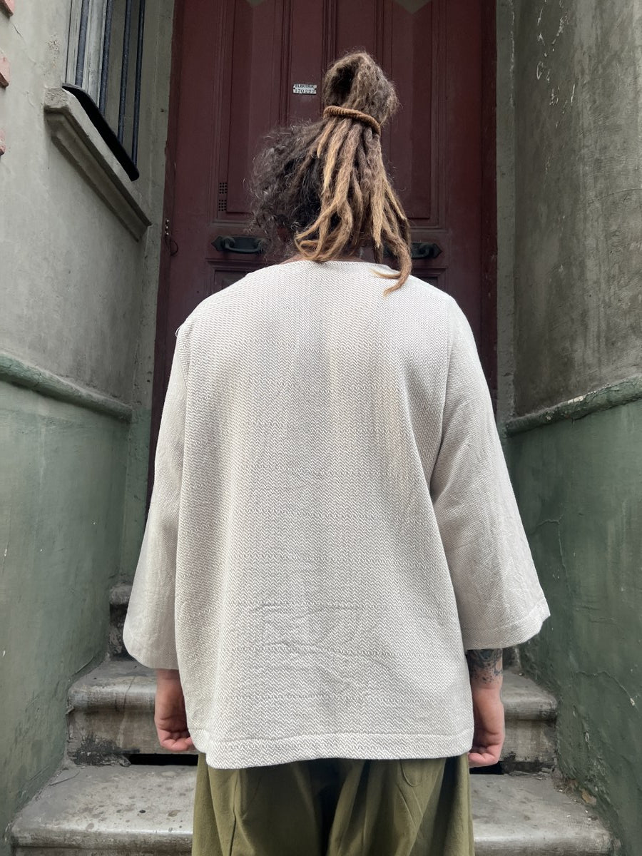 Lora Dokuma Erkek Bluz – Tek Üretim – %100 Pamuk, Sürdürülebilir