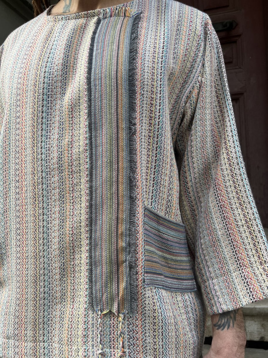 Avelon Tasarım Dokuma Erkek Bluz – %100 Pamuk, Sürdürülebilir