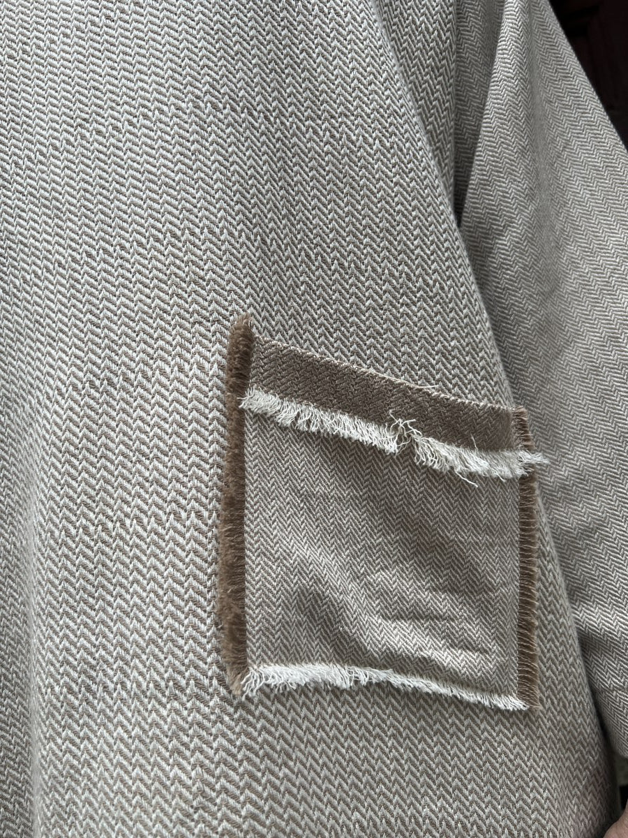 Lora Dokuma Erkek Bluz – Tek Üretim – %100 Pamuk, Sürdürülebilir