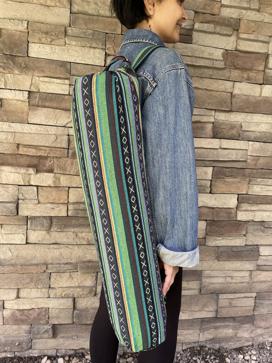 Yeşil Baja Nepal Yoga Mat Çantası