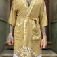 Bohem Yeşil Batik Tasarım Erkek Kimono Ceket