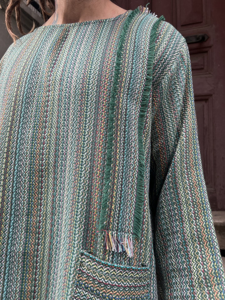 Aureon Tasarım Dokuma Erkek Bluz – %100 Pamuk, Sürdürülebilir