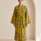 Göz Desenli Müslin Kimono Kaftan – Yeşil
