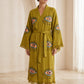 Göz Desenli Müslin Kimono Kaftan – Yeşil