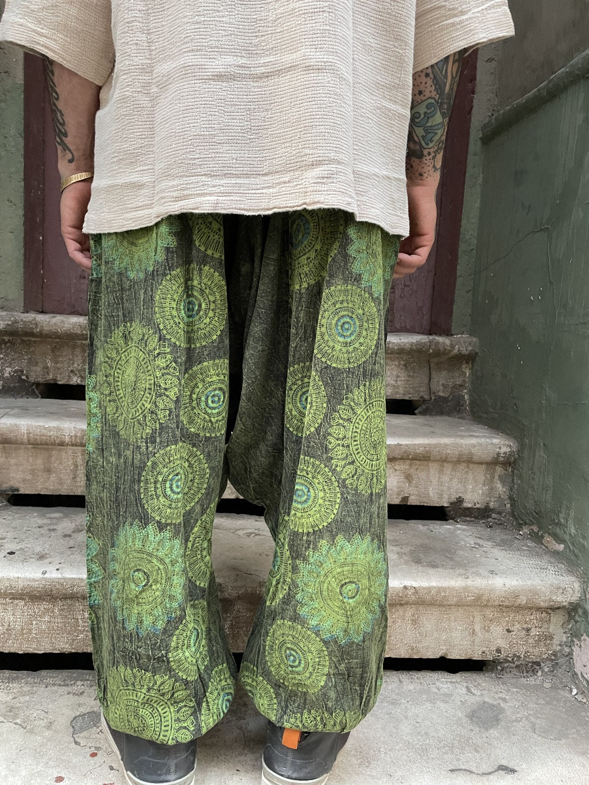 Unisex Nepal Mandala Patterned Shalwar Trousers