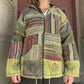 Nepal Patchwork Polar Astarlı Mont – Unisex, Kışlık, Yeşil