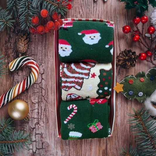 Yılbaşı 3’lü Çorap Hediye Kutusu