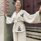 Yoga Prenses Bohem Kadın Yoga Doğal Kumaş Kimono Takım Yoga Takımı