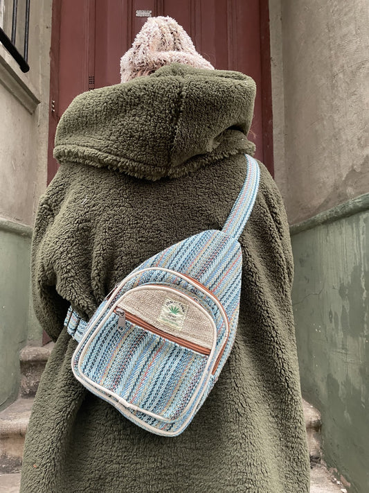 Hemp Mavi Mini Çanta