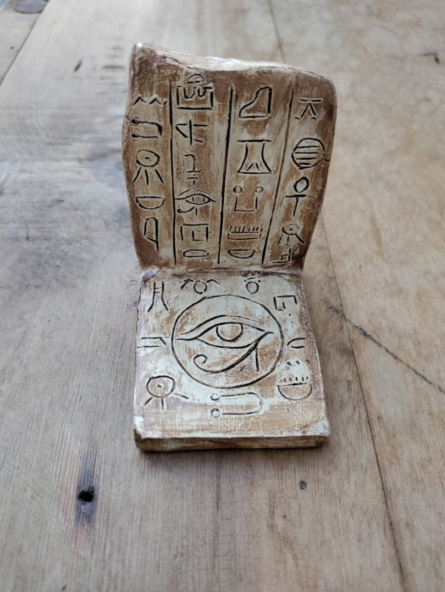 Mısır Sembollü Ra'nın Gözü El Yapımı Seramik Mumluk