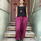 Bohem Siyah Müslin Crop Bluz