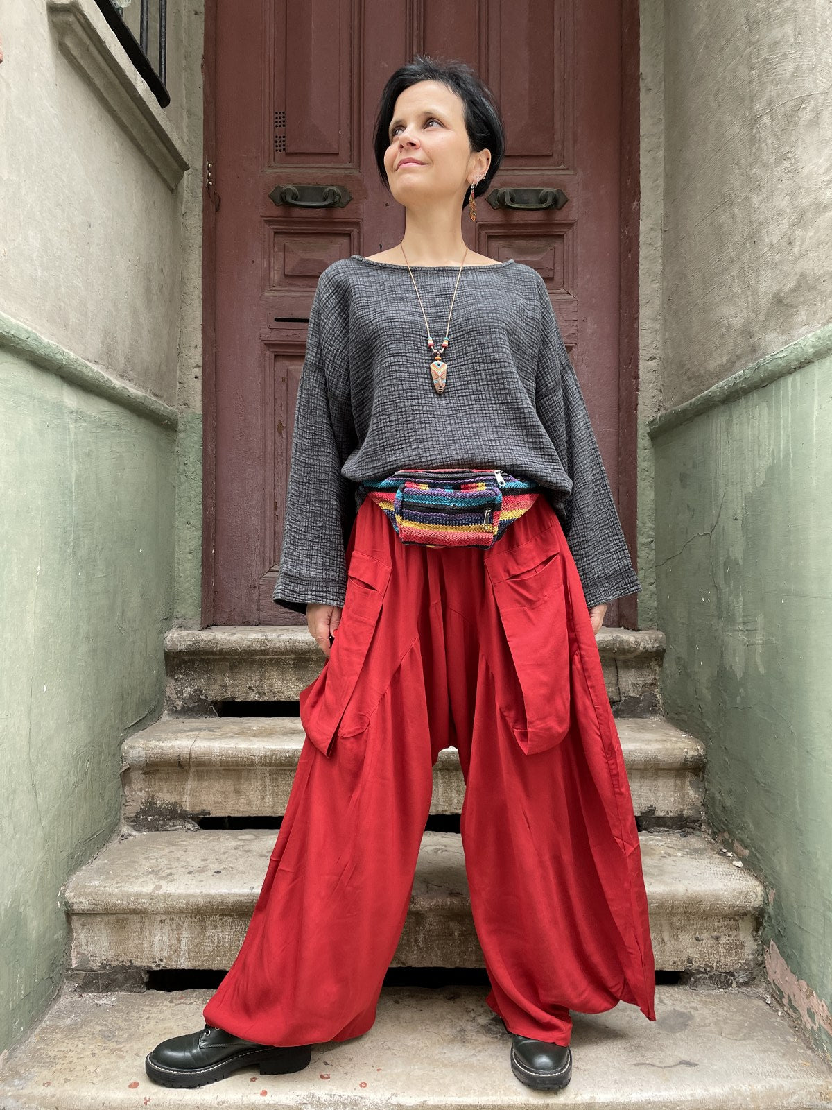 Bohemian pants shop and blouse