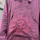 Unisex Bohem Nepal Aum Bordo Kapüşonlu Gömlek