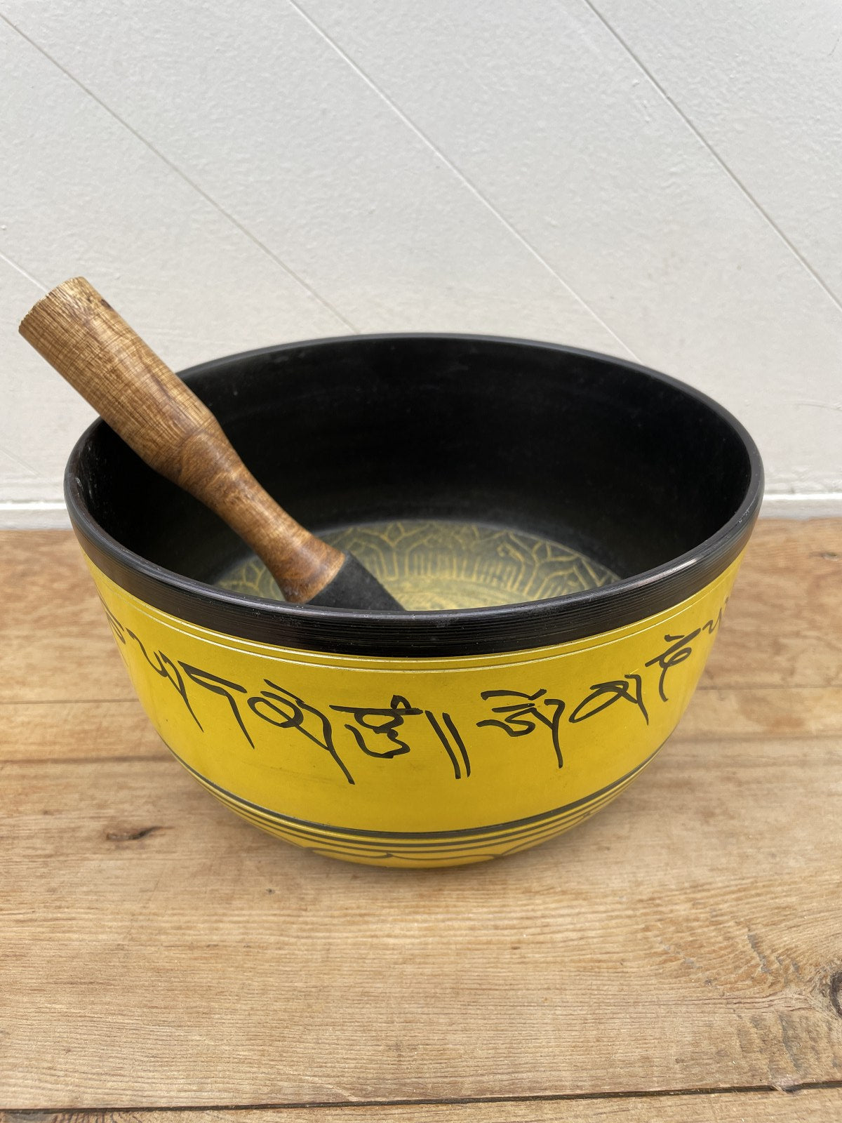Sarı Tibet Terapi Meditasyon Ses Çanağı Singing Bowl